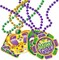 18pcs Mardi Gras Carnival Bead Pendant Necklace for Party Costume Accessories Party